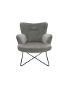 Armchair DKD Home Decor Grey Metal 67 x 81 x 87 cm | Tienda24 Tienda24.eu