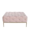 Banqueta DKD Home Decor Rosa Dorado Metal 100 x 100 x 45 cm | Tienda24 Tienda24.eu