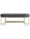 Banquette DKD Home Decor Gris Doré Métal 120 x 40 x 45 cm | Tienda24 Tienda24.eu