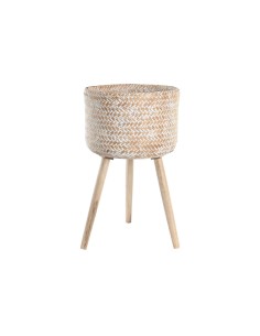 Blumentopf Alexandra House Living Grau Holz aus Keramik Kugeln 24 x 18 cm | Tienda24 Tienda24.eu