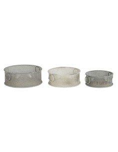 Basket set DKD Home Decor Peach Natural Boho 52 x 52 x 58 cm | Tienda24 Tienda24.eu