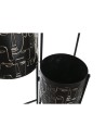 Cache-pot DKD Home Decor Noir Doré Métal Visage 22 x 22 x 93 cm | Tienda24 Tienda24.eu