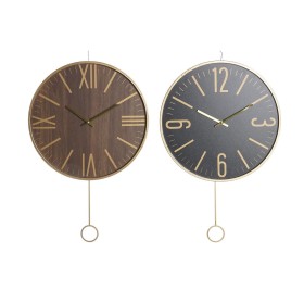 Reloj de Pared DKD Home Decor 40 x 4 x 40 cm Negro Marrón