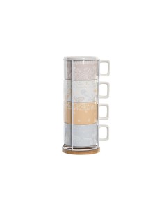 Juego de Tazas de Café DKD Home Decor Multicolor 180 ml Dolomita | Tienda24 Tienda24.eu