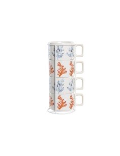 6 Piece Coffee Cup Set Alexandra House Living Porcelain 90 ml | Tienda24 Tienda24.eu