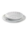 Service de Vaisselle DKD Home Decor Porcelaine Rose Blanc 27 x 27 x 3 cm 18 Pièces | Tienda24 Tienda24.eu