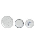 Set di Stoviglie DKD Home Decor Azzurro Bianco Porcellana 18 Pezzi 27 x 27 x 3 cm da DKD Home Decor, Servizi combinati - Ref:...