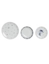 Dinnerware Set DKD Home Decor Porcelain Blue White 27 x 27 x 3 cm 18 Pieces | Tienda24 Tienda24.eu