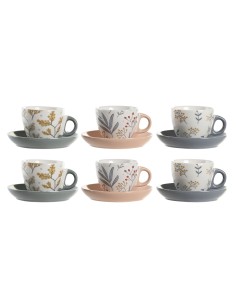 Juego de Tazas de Café DKD Home Decor Multicolor 180 ml Dolomita | Tienda24 Tienda24.eu