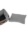 Lit pour animal domestique DKD Home Decor Blue marine Gris clair Gris foncé 68 x 59 x 20 cm | Tienda24 Tienda24.eu