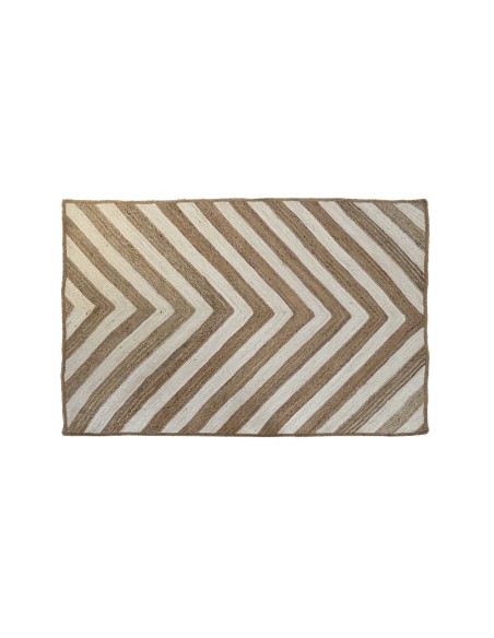 Tappeto DKD Home Decor Scandi Bianco Marrone Chiaro Iuta (120 x 180 x 1 cm) da DKD Home Decor, Tappeti - Ref: S3045007, Preci...