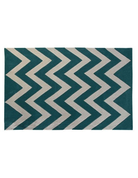 Tapis DKD Home Decor Polyester Zigzag Bicolore 120 x 180 x 2 cm | Tienda24 Tienda24.eu