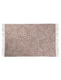 Tapis DKD Home Decor Rose Terre cuite Blanc Frange Urbaine (120 x 180 x 1 cm) | Tienda24 Tienda24.eu