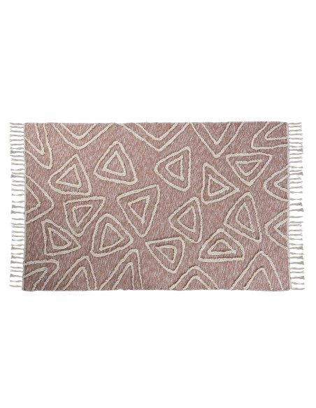 Tapis DKD Home Decor Rose Terre cuite Blanc Frange Urbaine (120 x 180 x 1 cm) | Tienda24 Tienda24.eu