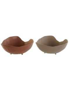 Centrotavola DKD Home Decor Beige Terracotta Città 27 x 27 x 11 cm (2 Unità) da DKD Home Decor, Soprammobili - Ref: S3052616,...