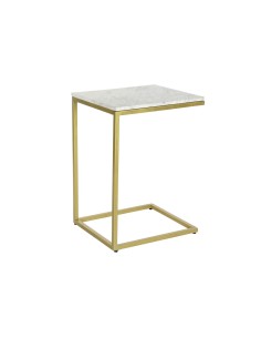 Side table 32 x 32 x 54,5 cm Brown Marble Iron | Tienda24 Tienda24.eu