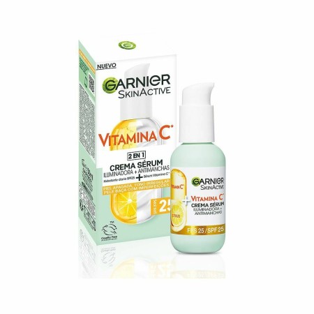 Crema + Siero Garnier Skinactive Vitamina C Spf 25 50 ml di Garnier, Idratanti - Rif: S0594596, Prezzo: 15,42 €, Sconto: %