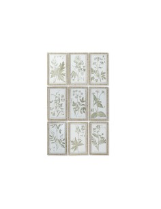 Pintura DKD Home Decor 80 x 4 x 80 cm Bloemen Shabby Chic (2 Unidades) | Tienda24 Tienda24.eu