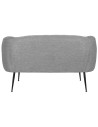 Sofa DKD Home Decor Schwarz Grau Schaum Holz Metall Samt Scandi 129 x 75 x 73 cm | Tienda24 Tienda24.eu