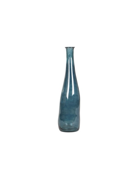 Vaso DKD Home Decor 18 x 18 x 80 cm Azul Vidro temperado | Tienda24 Tienda24.eu