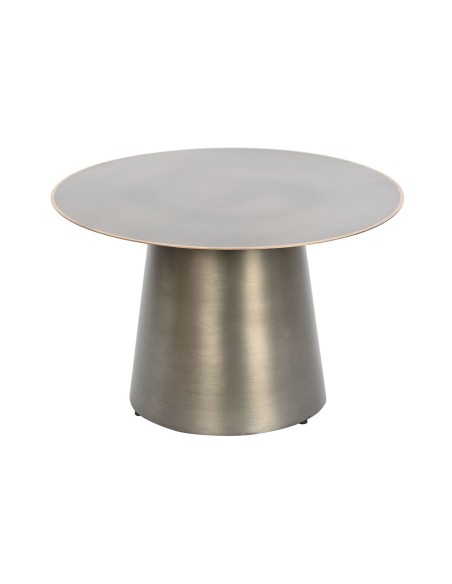 Mesa de apoio DKD Home Decor Dourado Cinzento escuro Metal 60 x 60 x 37 cm | Tienda24 Tienda24.eu