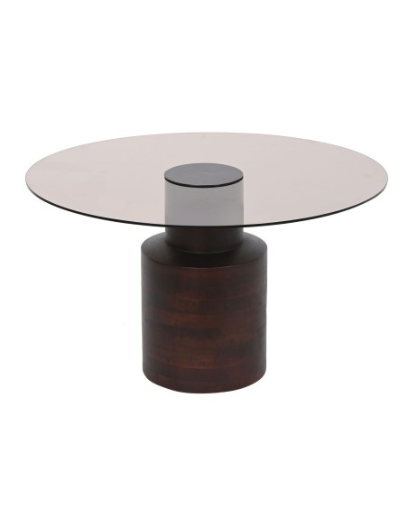 Mesa de Centro DKD Home Decor Cristal Madera de mango 80 x 80 x 40 cm | Tienda24 Tienda24.eu