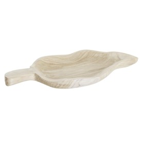 Snack tray DKD Home Decor Light brown Natural Tropical Leaf of