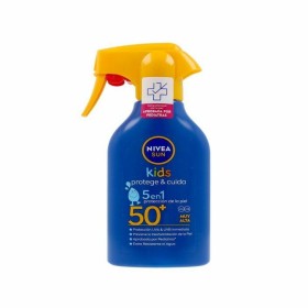 Crème Solaire pour Enfants en Spray Nivea Sun Niños Protege Cuida Spf 50 270 ml de Nivea, Protections solaires - Réf : S05969...