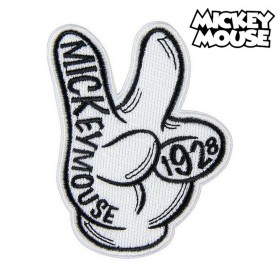 Patch Mickey Mouse Blanc Polyester de Mickey Mouse, Ornements et décorations - Réf : S0723130, Prix : 1,69 €, Remise : %