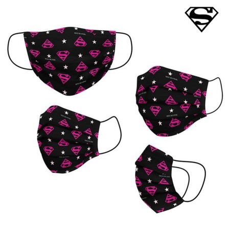 Mascarilla Higiénica de Tela Reutilizable DC Super Hero Girls Infantil Negro de DC Super Hero Girls, Desechables - Ref: S0724...