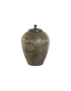 Blumenvase Romimex grün Creme aus Keramik 12 x 35 x 12 cm | Tienda24 Tienda24.eu