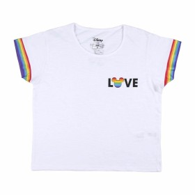 Women’s Short Sleeve T-Shirt Disney Love Pride White by Disney, T-Shirts - Ref: S0727037, Price: 6,46 €, Discount: %