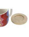 Piece Coffee Cup Set DKD Home Decor Multicolour Coral Bamboo Dolomite 180 ml | Tienda24 Tienda24.eu