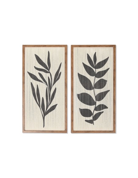 Cadre Home ESPRIT Feuille d'une plante Cottage 30 x 3 x 60 cm (2 Unités) | Tienda24 Tienda24.eu