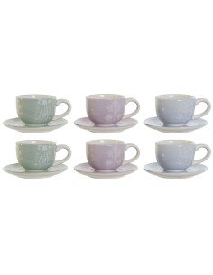 6 Piece Coffee Cup Set Versa Damasco Porcelain | Tienda24 Tienda24.eu