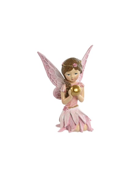 Figurine Décorative Home ESPRIT Rose Fée 7,5 x 6,5 x 11 cm | Tienda24 Tienda24.eu