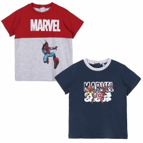 Camisola de Manga Curta Infantil Marvel Cinzento 2 Unidades de Marvel, Camisolas de manga curta - Ref: S0729789, Preço: 15,58...