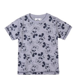 T shirt à manches courtes Enfant Mickey Mouse Gris de Mickey Mouse, T-shirts - Réf : S0729884, Prix : 11,91 €, Remise : %