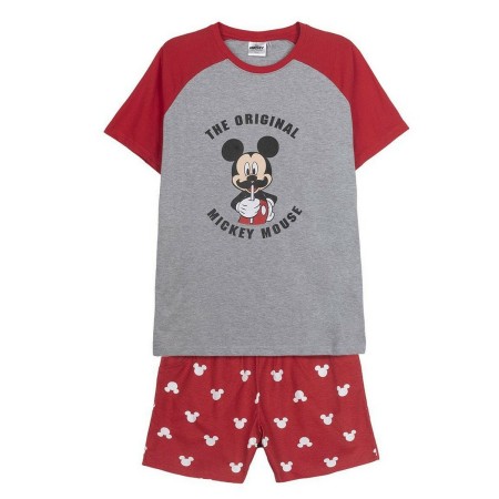 Pijama de Verano Mickey Mouse Rojo (Adultos) Hombre Gris de Mickey Mouse, Pijamas - Ref: S0731122, Precio: 16,73 €, Descuento: %