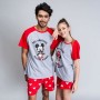 Pijama de Verão Mickey Mouse Vermelho (Adultos) Homem Cinzento de Mickey Mouse, Pijamas - Ref: S0731122, Preço: 16,73 €, Desc...