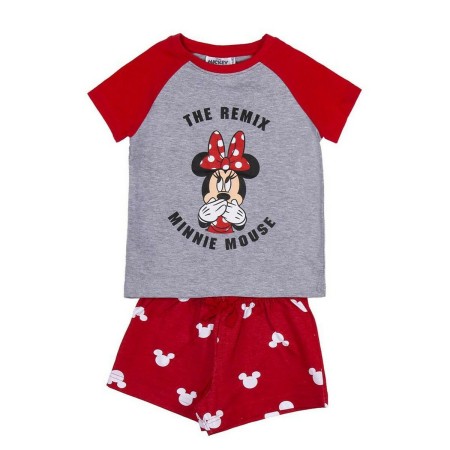 Pigiama Estivo Minnie Mouse Rosso Grigio di Minnie Mouse, Pigiami due pezzi - Rif: S0731123, Prezzo: 15,96 €, Sconto: %