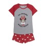 Pigiama Estivo Minnie Mouse Rosso Donna Grigio di Minnie Mouse, Pigiami due pezzi - Rif: S0731124, Prezzo: 20,18 €, Sconto: %