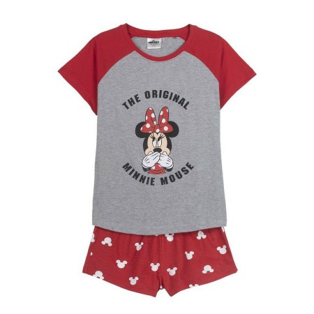 Pijama de Verano Minnie Mouse Rojo Mujer Gris de Minnie Mouse, Pijamas - Ref: S0731124, Precio: 20,18 €, Descuento: %