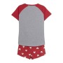 Pigiama Estivo Minnie Mouse Rosso Donna Grigio di Minnie Mouse, Pigiami due pezzi - Rif: S0731124, Prezzo: 20,18 €, Sconto: %