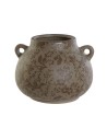 Vase Home ESPRIT Brown Green Stoneware Leaf of a plant 21 x 20 x 16 cm | Tienda24 Tienda24.eu