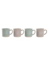 4 Piece Mug Set Home ESPRIT Blue Pink Stoneware Urban | Tienda24 Tienda24.eu