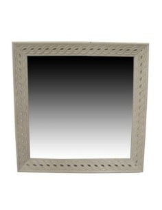 Miroir mural Alexandra House Living Blanc Métal Fenêtre 6 x 113 x 113 cm | Tienda24 Tienda24.eu