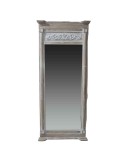 Miroir mural Home ESPRIT Blanc Naturel Bois de manguier Bois MDF Romantique 87,6 x 9,5 x 203 cm | Tienda24 Tienda24.eu