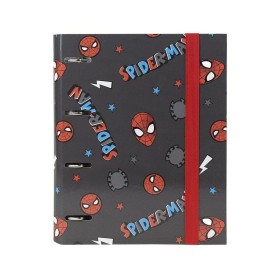 Pasta com argolas Spider-Man A4 Preto 26 x 32 x 4 cm de Spider-Man, Arquivadores - Ref: S0732161, Preço: 6,92 €, Desconto: %