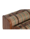 Set of Chests Home ESPRIT Brown Multicolour Wood Canvas Colonial 60 x 24 x 37,5 cm (2 Units) | Tienda24 Tienda24.eu